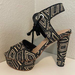 Loeffler Randall Raffia Platforms